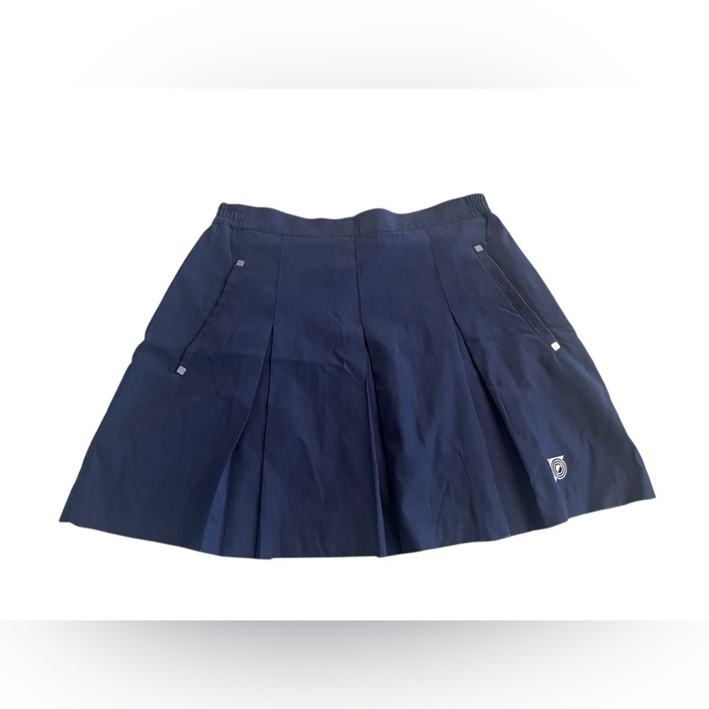 Jamie Sadock Skirt Golf Tennis Navy Blue Pockets Pickle Ball Navy Pleated Skirt